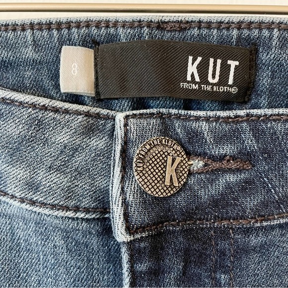 Kut from the Kloth Catherine Boyfriend Distressed Denim Jeans Low-slung 8 - Picture 4 of 8